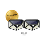 SolarGuard Motion Sensor Wall Light – 100 LED Waterproof Outdoor Solar Light